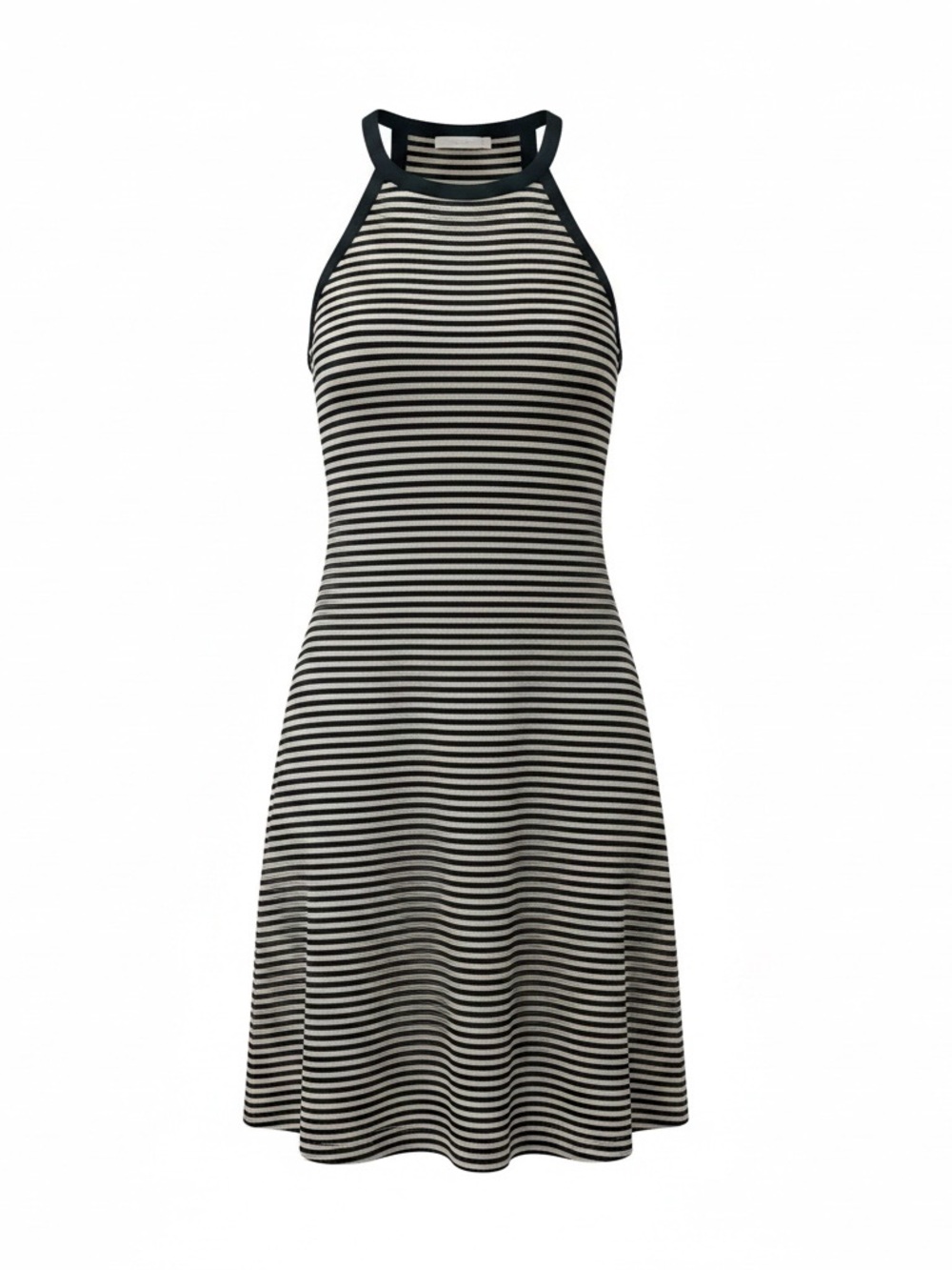 Old Navy Black and White Striped Midi Dress